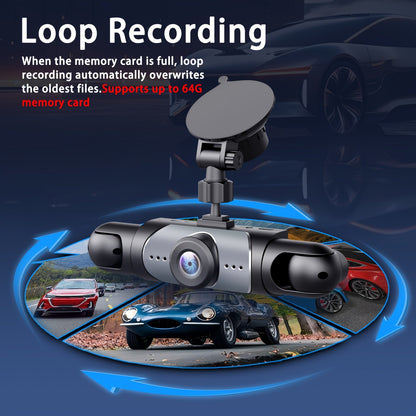 4-Channel 1080P Dash Cam – Full Car Protection with Night Vision & 24/7 Recording 🚗