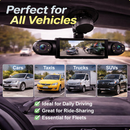 4-Channel 1080P Dash Cam – Full Car Protection with Night Vision & 24/7 Recording 🚗