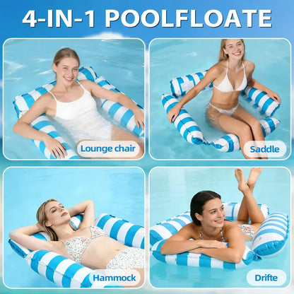 💦 4-Tube Inflatable Floating Bed – Ultra Comfort Pool Float 🛟 Stable & Relaxing Summer Lounge ☀️