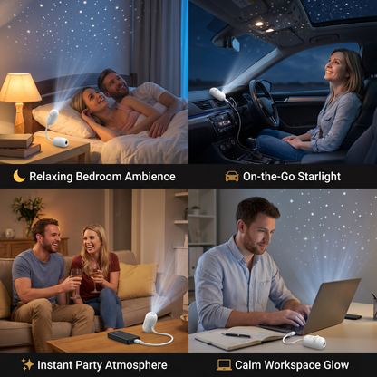 ✨ Modern Starry Sky Lamp – USB Galaxy Projector for Cozy Nights 🌙
