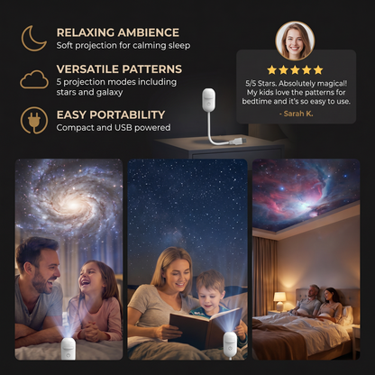 ✨ Modern Starry Sky Lamp – USB Galaxy Projector for Cozy Nights 🌙