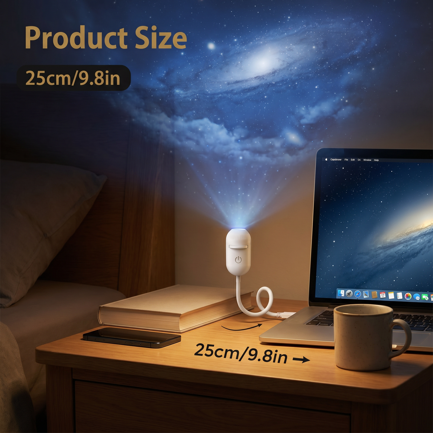 ✨ Modern Starry Sky Lamp – USB Galaxy Projector for Cozy Nights 🌙