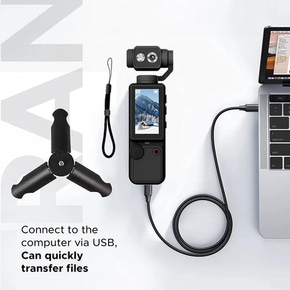 📸 Air Tab Pocket 4K Ultra HD Action Camera – 180° Flip Lens 🔄 | Built-in Fill Light 💡 | Includes Tripod 🏞️