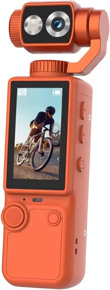 📸 Air Tab Pocket 4K Ultra HD Action Camera – 180° Flip Lens 🔄 | Built-in Fill Light 💡 | Includes Tripod 🏞️